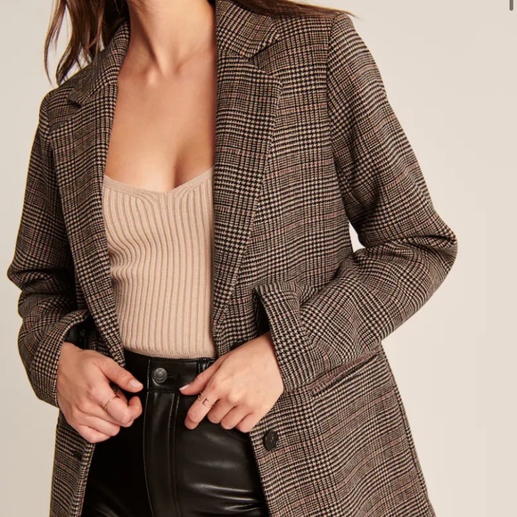 Abercrombie & Fitch Wool-Blend Blazer Coat - Picture 1 of 6